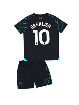 Manchester City Jack Grealish #10 Replika Tredje Kläder Barn 2023-24 Kortärmad (+ byxor)